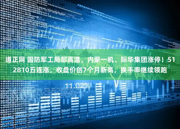 道正网 国防军工局部高温，内蒙一机、际华集团涨停！512810五连涨，收盘价创7个月新高，换手率继续领跑