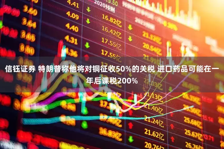 信钰证券 特朗普称他将对铜征收50%的关税 进口药品可能在一年后课税200%