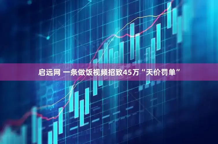 启远网 一条做饭视频招致45万“天价罚单”